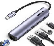 UGREEN USB-C Multiport HUB with LAN (35625) USB 3.0 Type-C to HDMI Adapter and Multiport HUB with PD + LAN