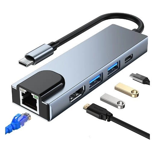Verbatim USB-C Multiport HUB with LAN Type-C 10/100/1000 Gbt. LAN and Multiport HUB